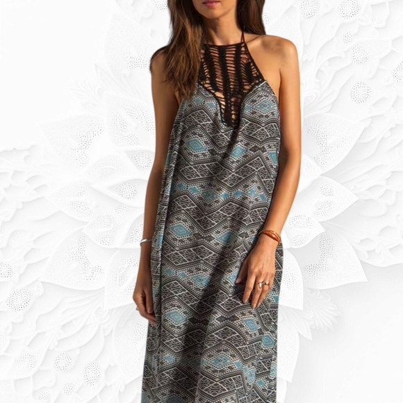 Revolve Acacia Swimwear Positano Silk Long Dress In Thai Size Medium - Picture 1 of 7